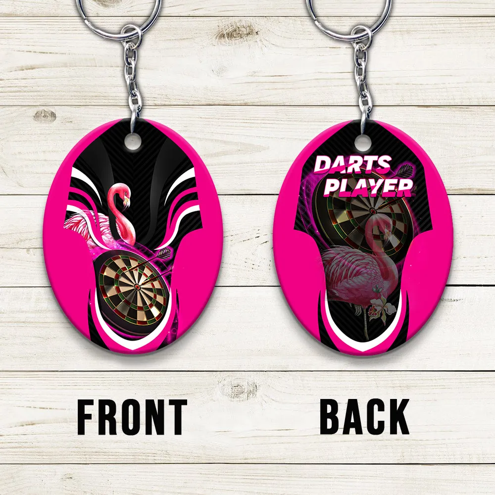 Flamingo Darts Keychain For Darts Team Player
