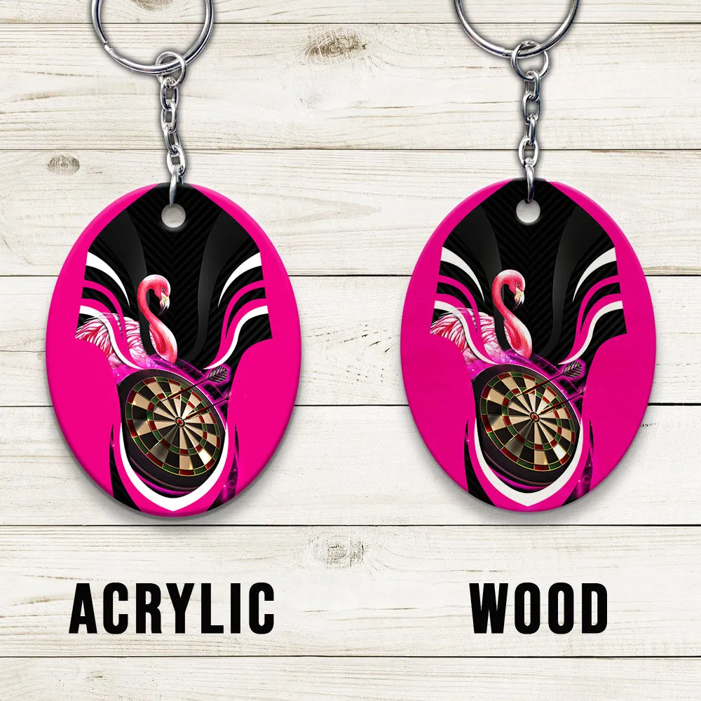 Flamingo Darts Keychain For Darts Team Player