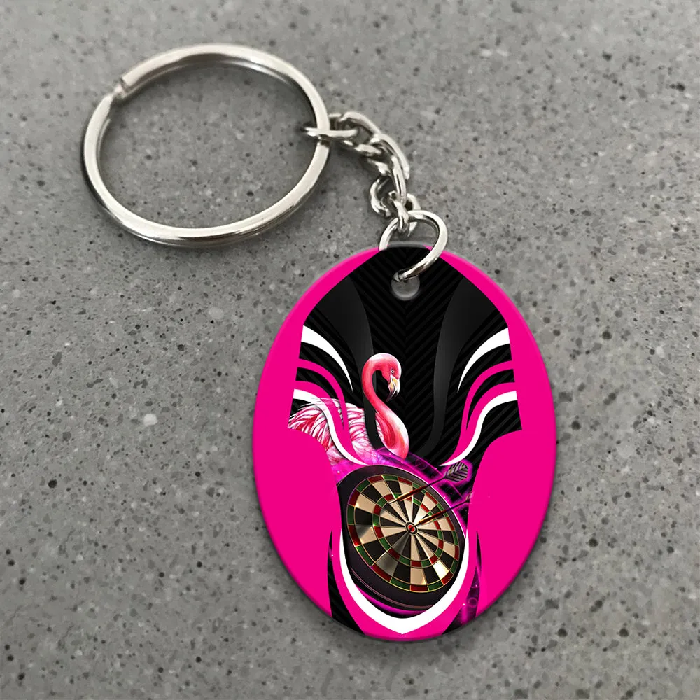 Flamingo Darts Keychain For Darts Team Player