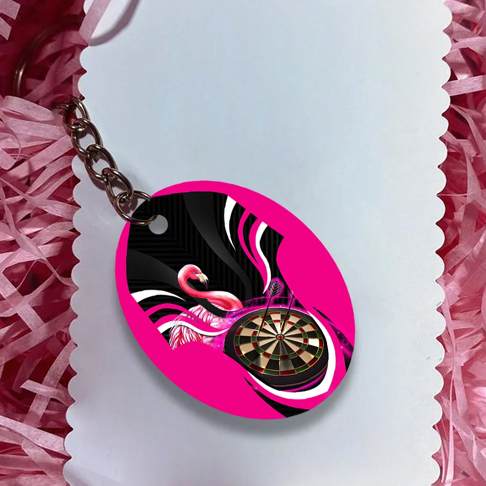 Flamingo Darts Keychain For Darts Team Player