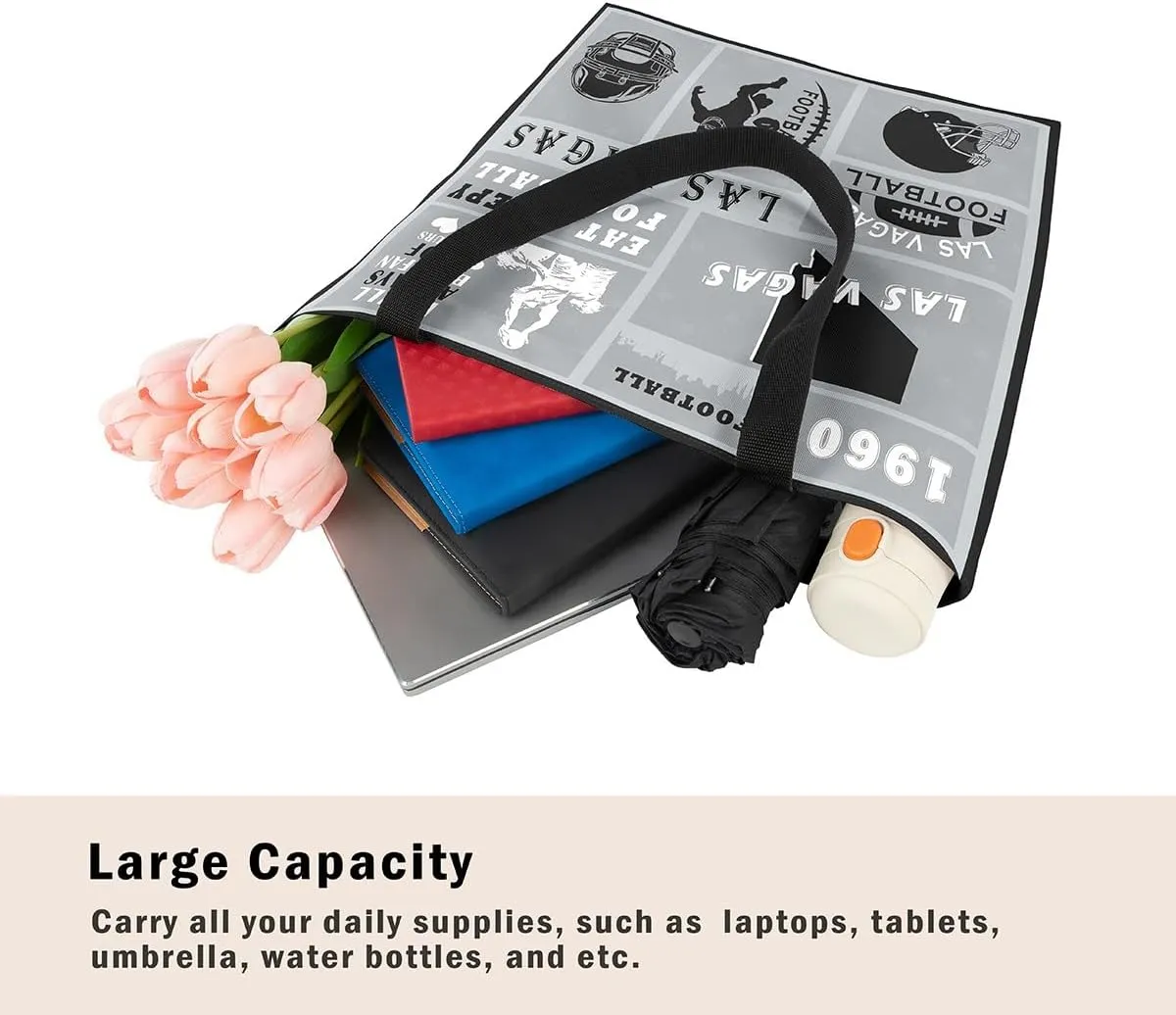 Football Canvas Bag for Kids Boys Girls,Rugby Canvas Tote Bag for Football Fan