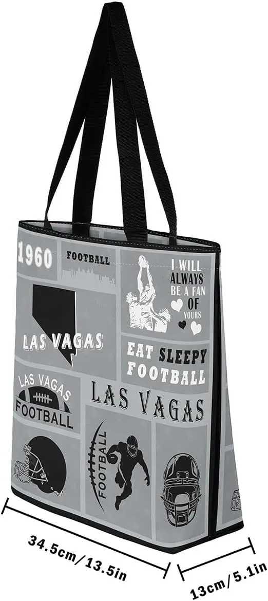 Football Canvas Bag for Kids Boys Girls,Rugby Canvas Tote Bag for Football Fan