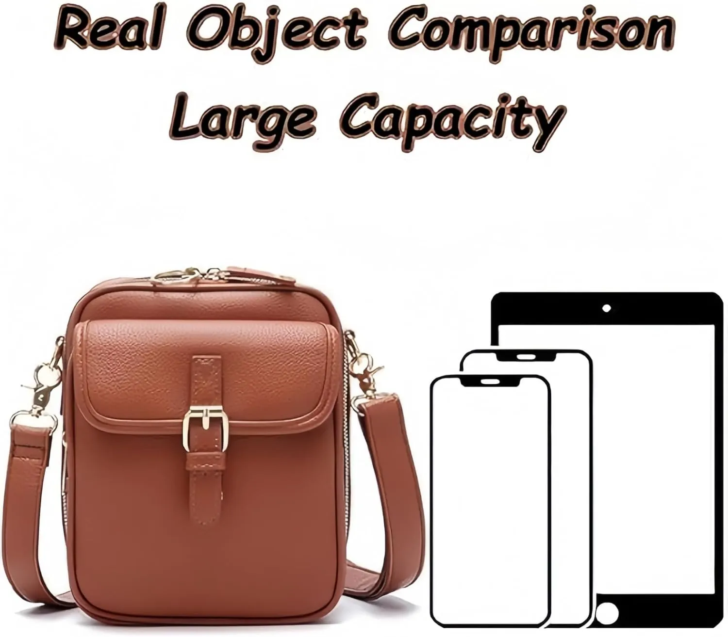 Forcipower Crossbody Bag, Vintage Shoulder Messenger Bags, 2025 Upgrade Anti-Theft Double-Layer Mini Crossbody Bags for Women