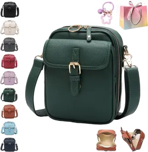 Forcipower Crossbody Leather Bag, Collaboraten1 Crossbody Leather Bag for Women, Large Capacity Mini Crossbodys Bags