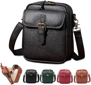 Forcipower Small Crossbody Bag, Urvashi Messenger Leather Purse with Rfid Card Slots Anti-Theft Wallet for Women