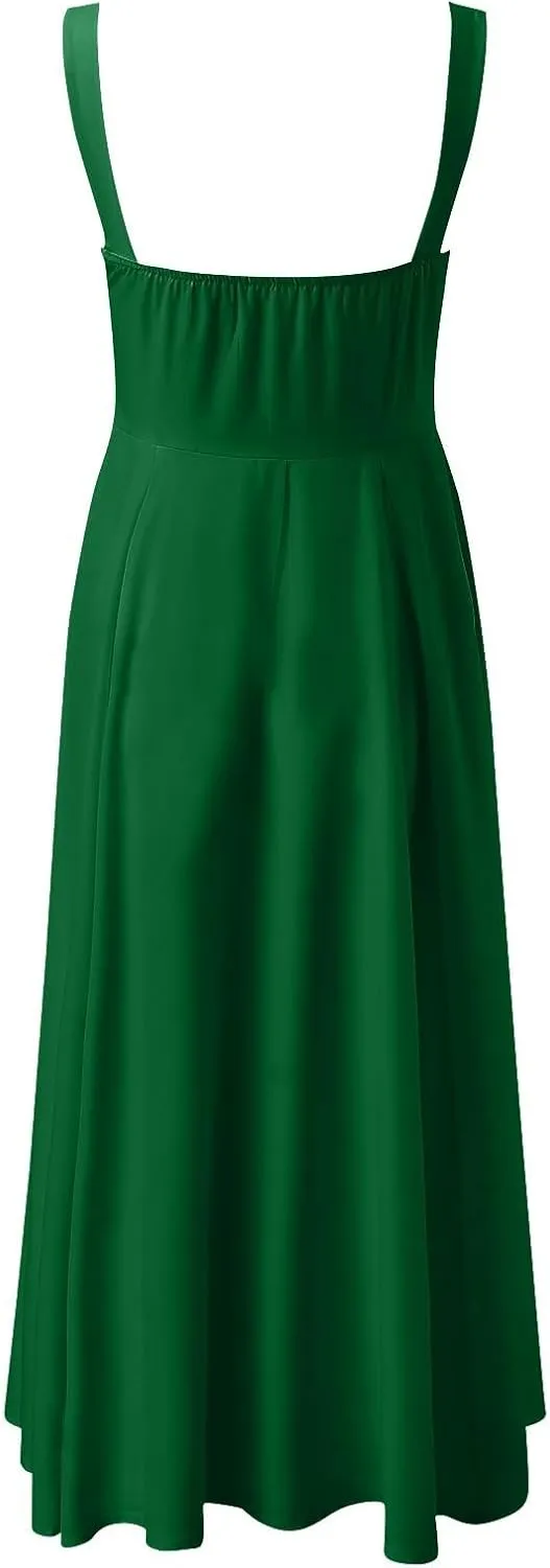 Formal Prom Party Dresses for Women Sexy Split High Waist Elegant Spaghetti Strap Corset Maxi Dress Flowy Evening Dress
