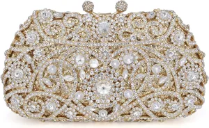 Formal Rhinestone Crystal Clutch Evening Wedding Bag For Women