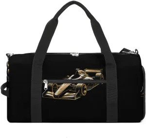 Formula Racing Car Duffle Bag Waterproof Gym Tote Bags Travel Overnight Bags with Shoes Compartment