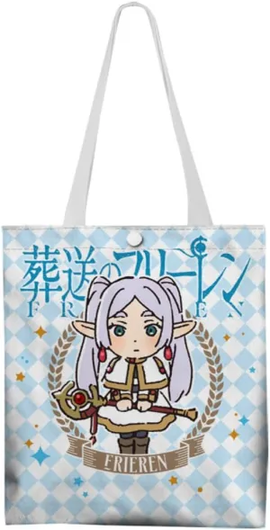 Frieren Beyond Journey’s End Canvas Tote Bags Canvas Bags Q Version Use For Grocery Bags Shopping Bags Gift Bags