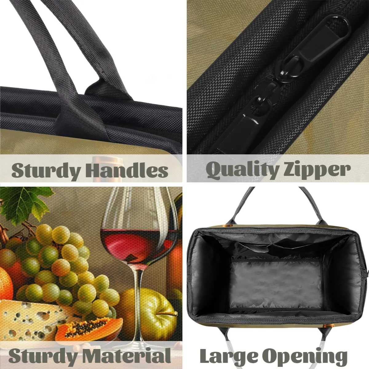 Fruit Cheese Kitchen Wine Weekender Overnight Bag for Women Waterproof Carry On Travel Duffle Bags with Pocket Lightweight Sports Gym Tote Bag Large Luggage Workout Personal Item Hospital Bags