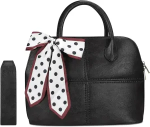 FUKUYIN Tote Purse for Women Medium Crossbody Bags Top Handle Dome Satchel Bag for Ladies Faxu Leather