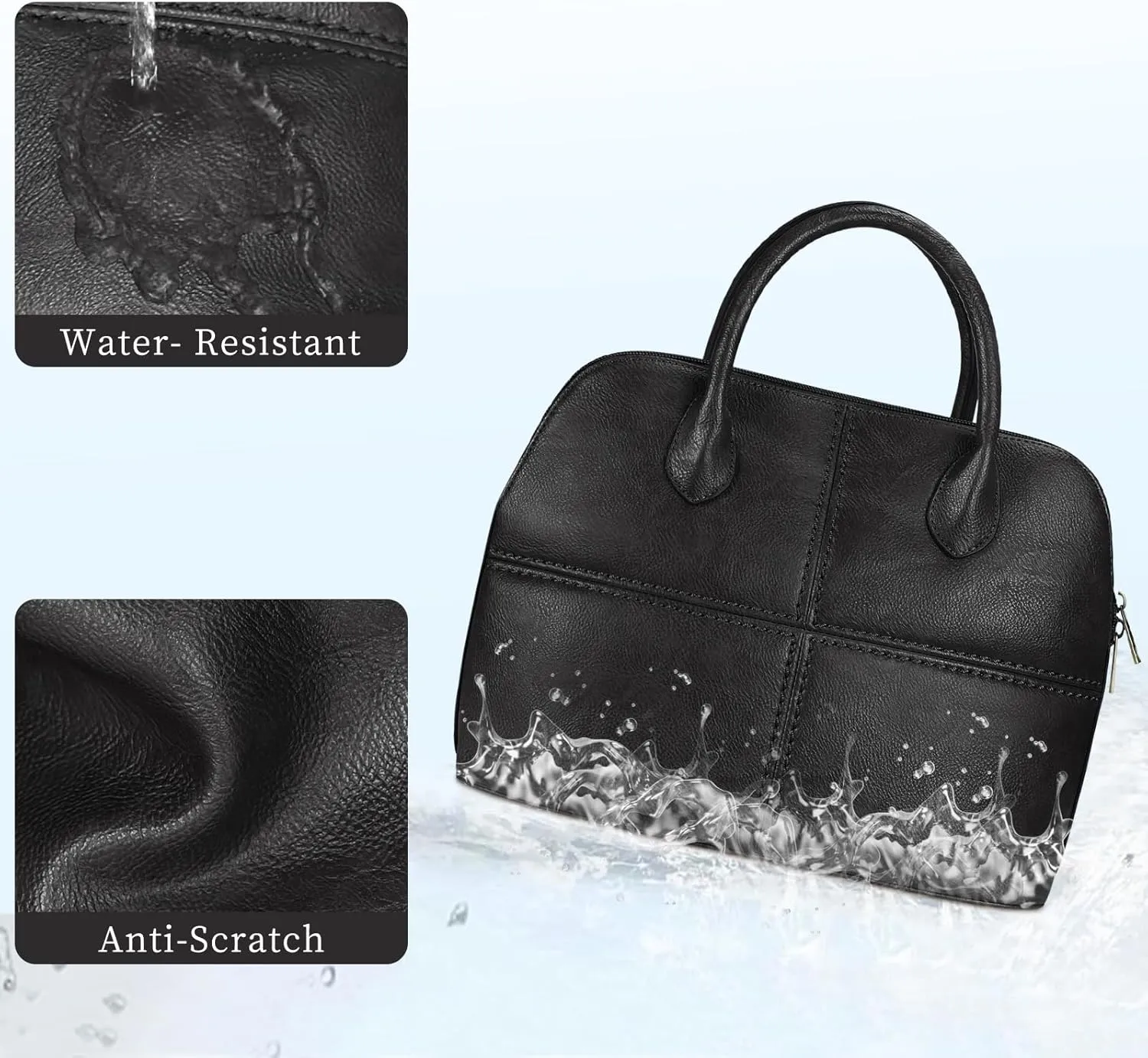 FUKUYIN Tote Purse for Women Medium Crossbody Bags Top Handle Dome Satchel Bag for Ladies Faxu Leather