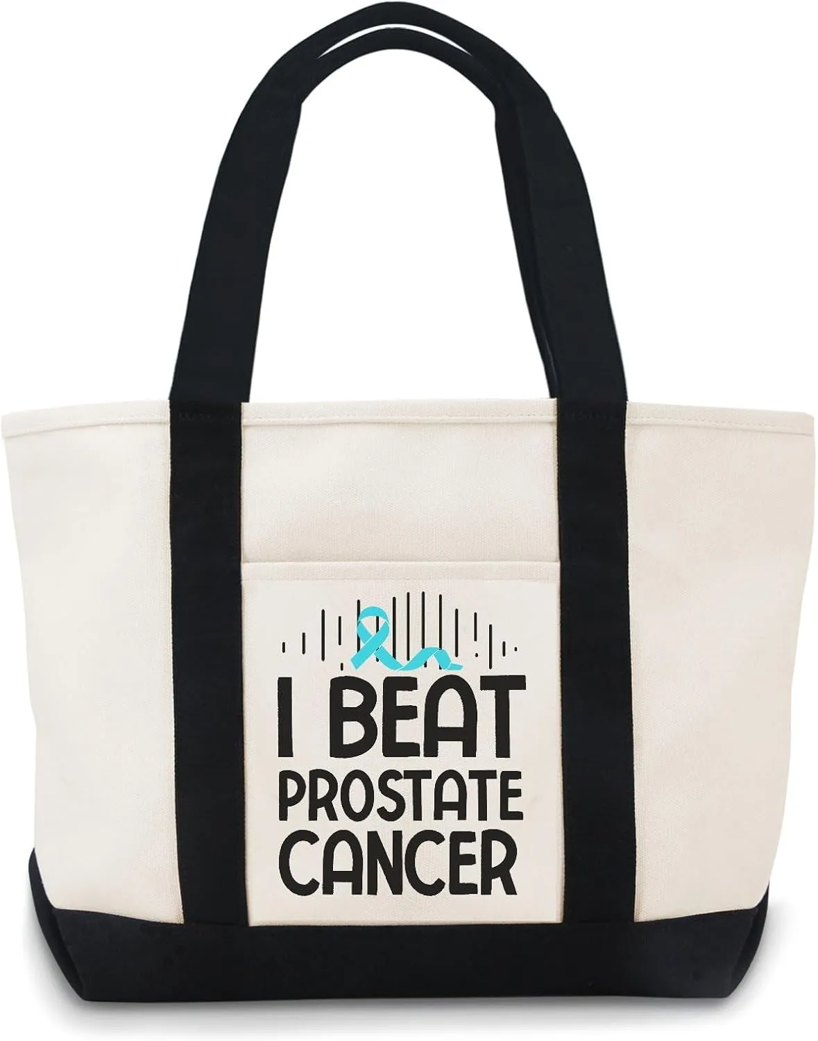 Funny I Beat Prostate Cancer Retros canvas tote bag canvas tote bags Lightweight Reusable Grocery Shopping Cloth Bags