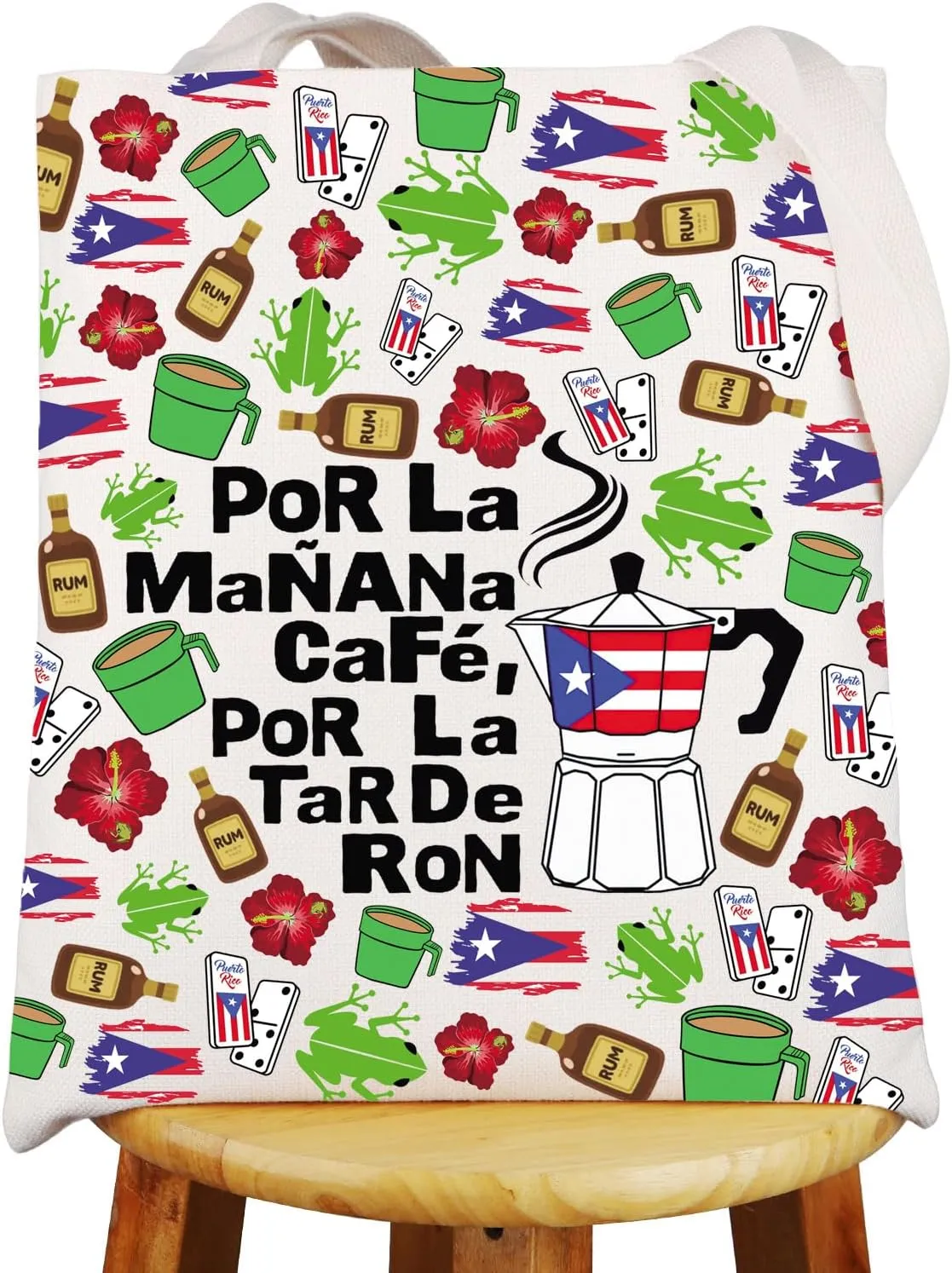 G2TUP Singer Puerto Rico Tote Bag Sapo Concho Gifts Por La Manana Cafe Gifts Latin Music Fans Shoulder Bag