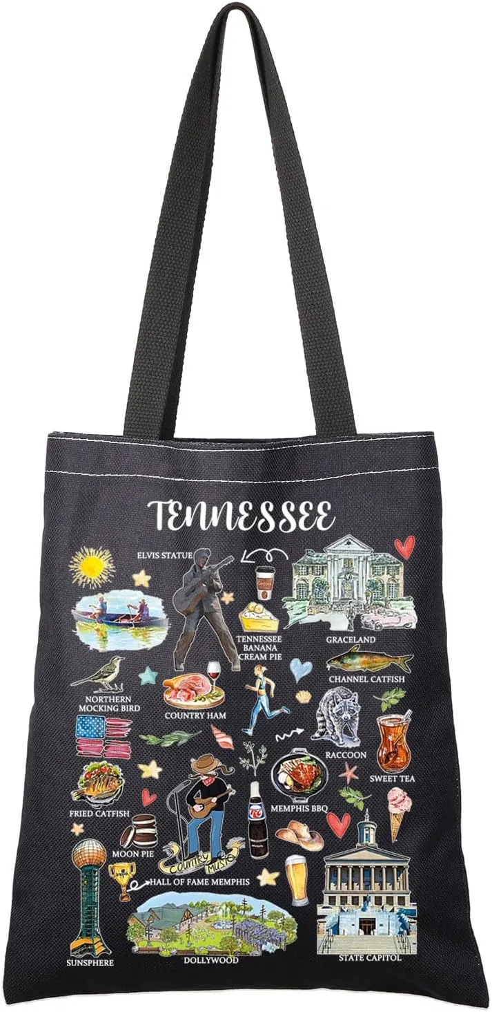 G2TUP Tenness- State Souvenirs Gift Tenness- Travel Tote Bag Tenness- Home Handbag Tenness- Tourism Gift