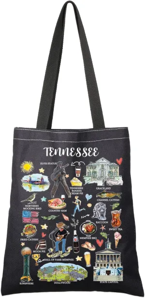 G2TUP Tenness- State Souvenirs Gift Tenness- Travel Tote Bag Tenness- Home Handbag Tenness- Tourism Gift