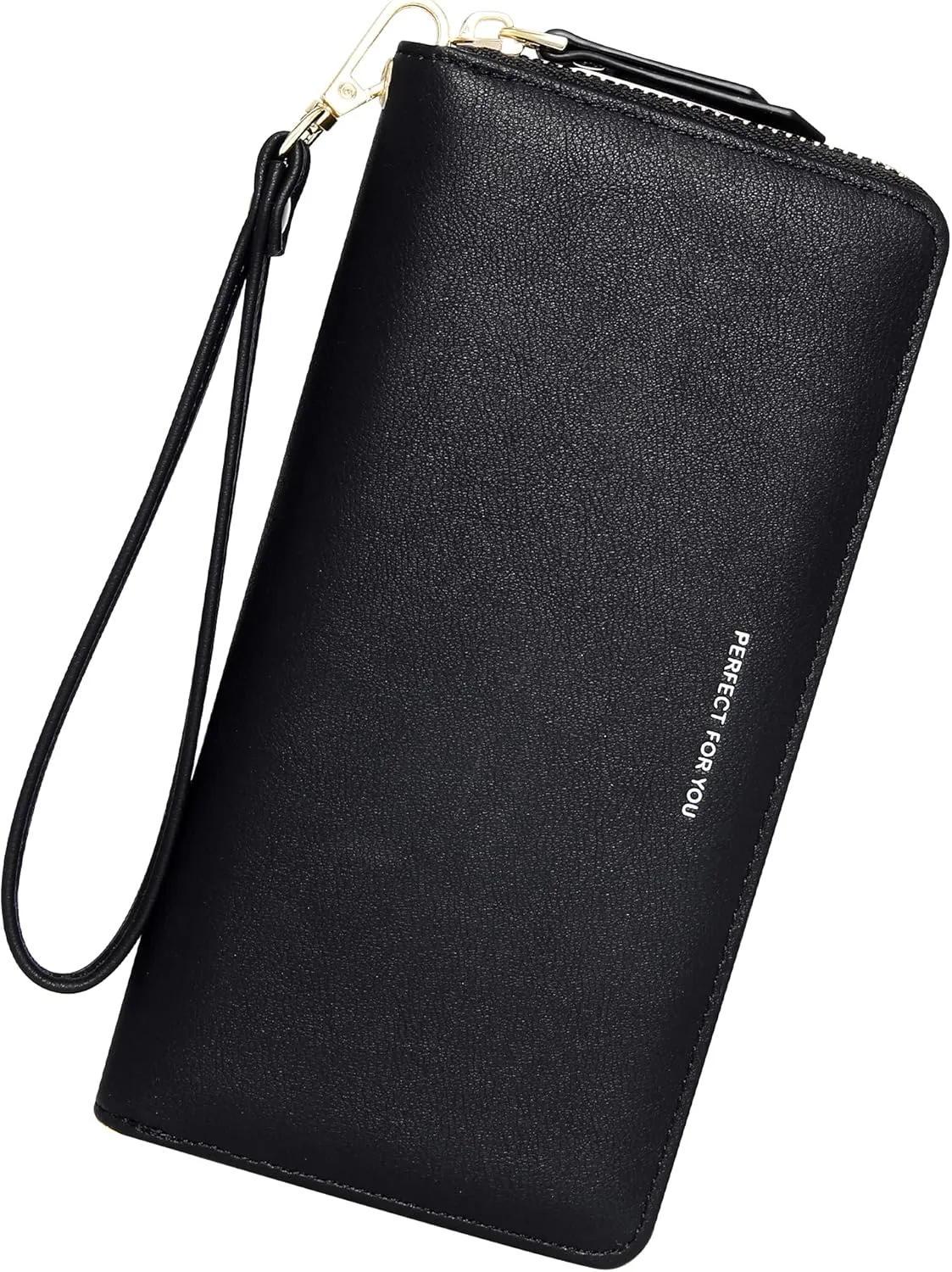 GEEAD Wristlet Wallets for Women PU Leather RFID Blocking Zip Around Long Phone Clutch Wallet
