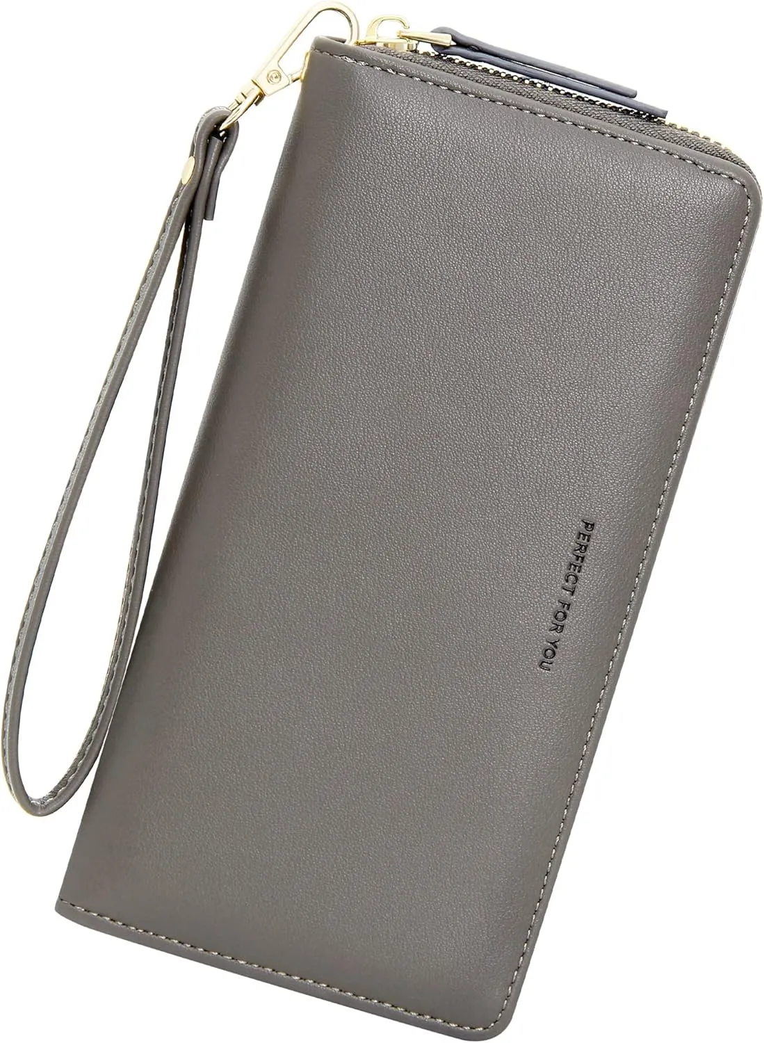 GEEAD Wristlet Wallets for Women PU Leather RFID Blocking Zip Around Long Phone Clutch Wallet