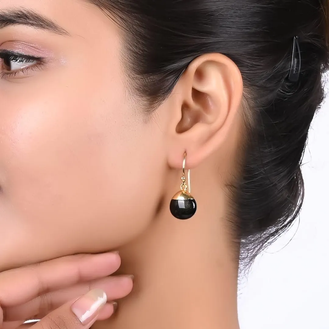 Gempires Natural Green Onyx Pear Dangle Earring Crystal Jewelry Handmade Boho Earring For Women Gemstone Jewelry (Green Onyx)