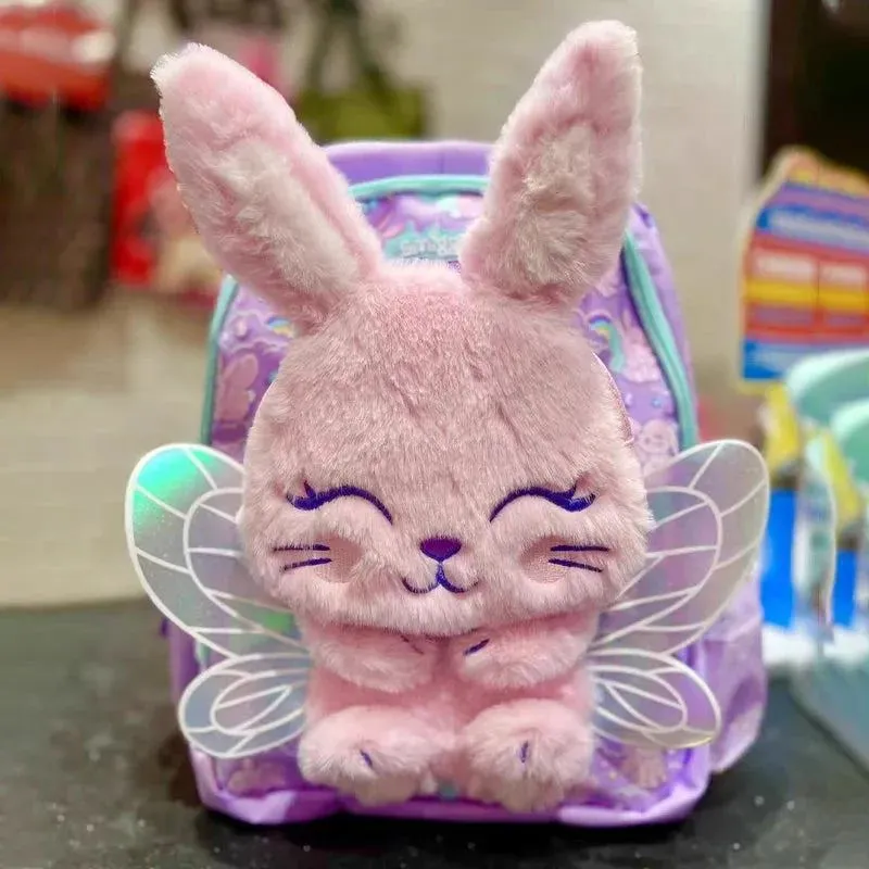Genuine Australian Smiggle School Bag Purple Angel Rabbit Medium Children's Backpack Water Cup Retractable Pen Bag Student Gift
