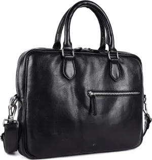 Genuine Italian Leather 14-Inch Laptop Messenger Bag for Men – Multifunctional Satchel Shoulder Bag with Detachable Strap