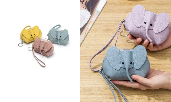 Genuine  Leather Elephant  Small Bag