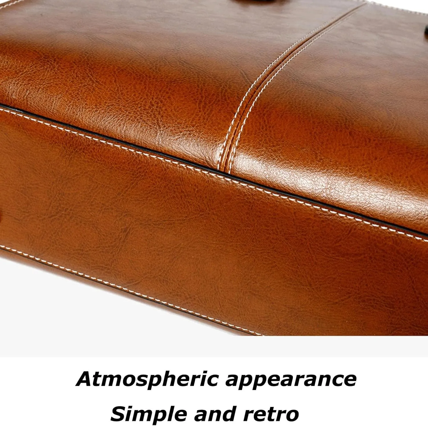 Genuine Leather Handbag for Women, Handmade Shopping Shoulder Bags for Women, Lightweight Hobo Bag