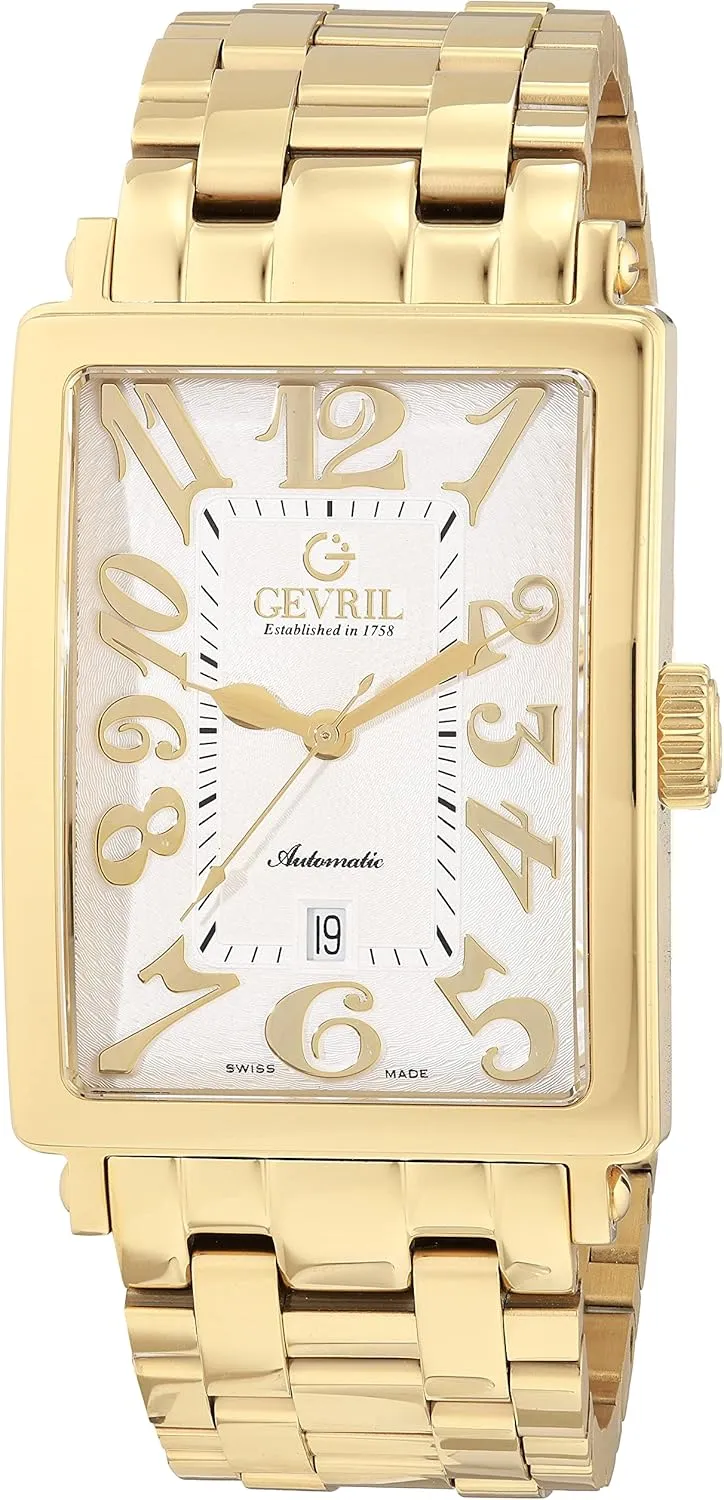 Gevril Men's Ave of Americas Swiss Automatic Watch, 316L Stainless Steel Bracelet