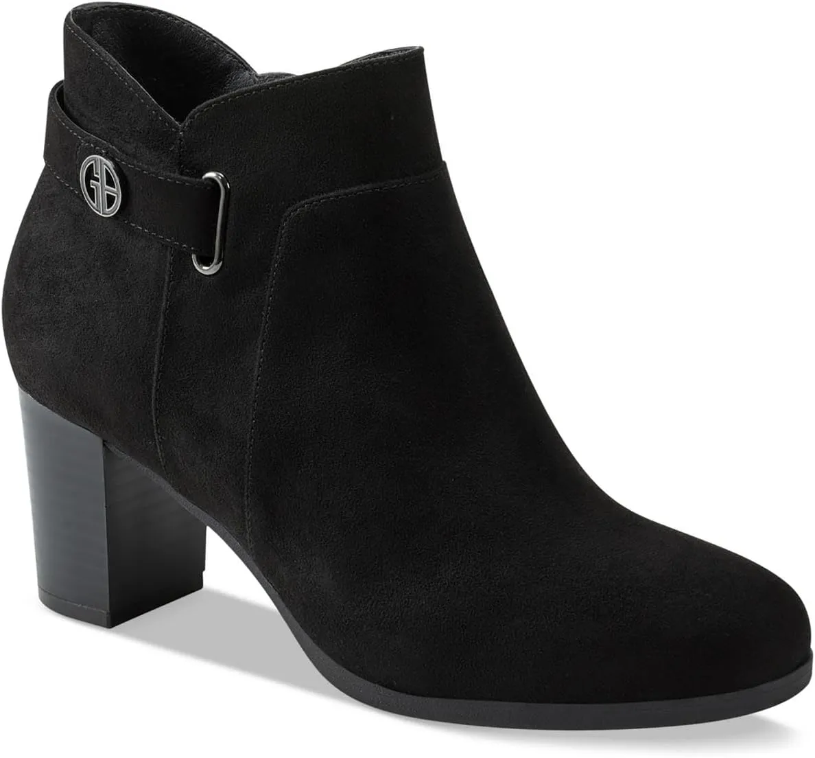 Giani Bernini Womens Artemyss Booties Faux Suede Block Heel Booties