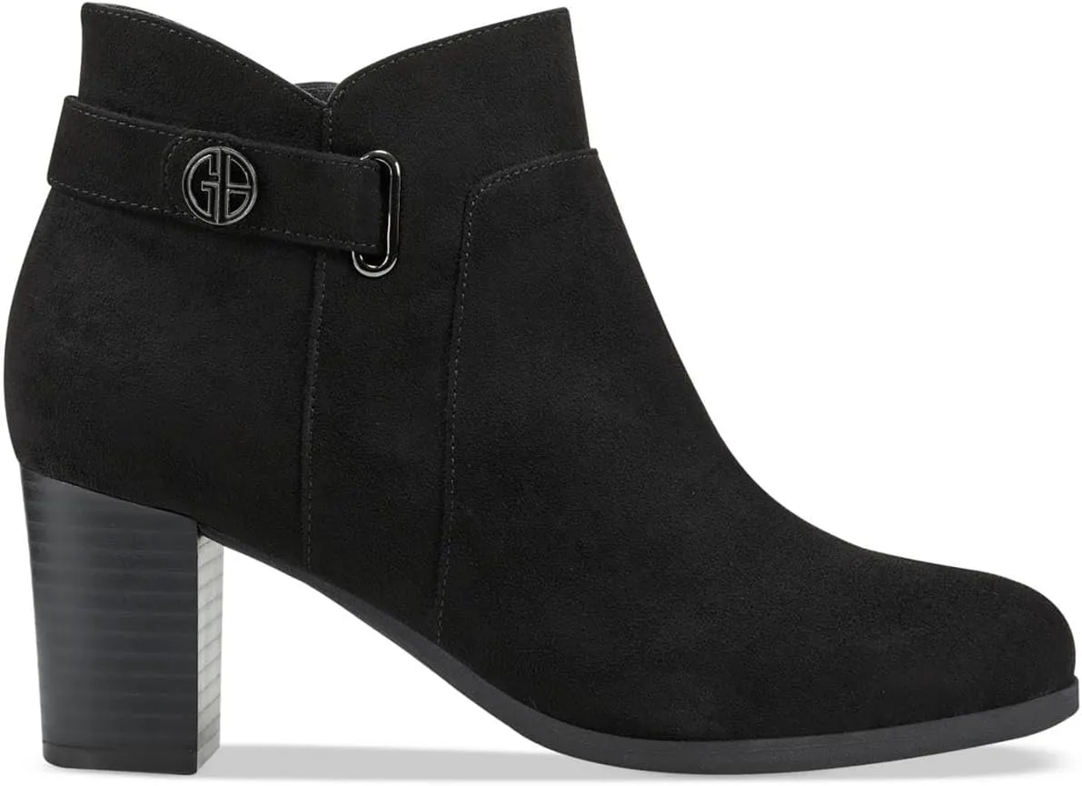 Giani Bernini Womens Artemyss Booties Faux Suede Block Heel Booties