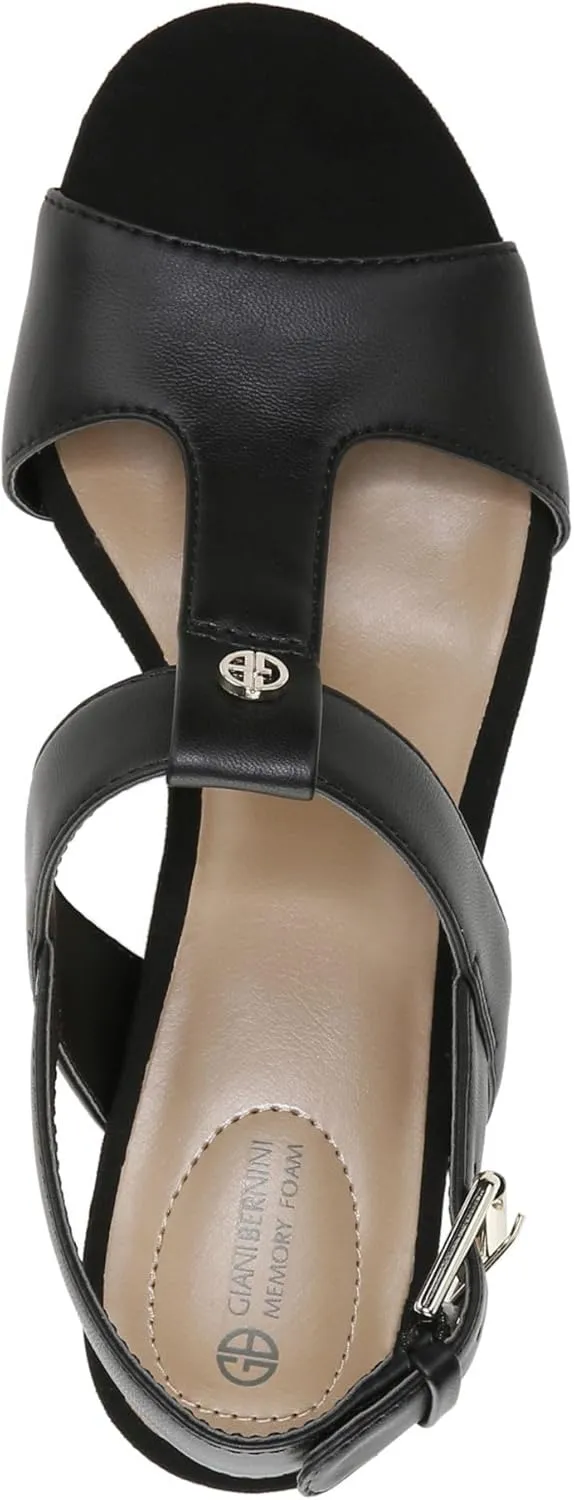 Giani Bernini Womens Paulette Faux Leather T-Strap Block Heel