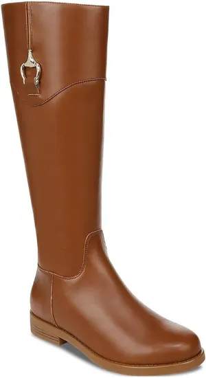 Giani Bernini Womens Sandraa Leather Knee-High Boots Brown 7.5 Medium (B,M)