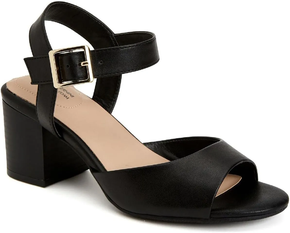 Giani Bernini Womens Townsonn Memory Foam Ankle Strap Block Heels