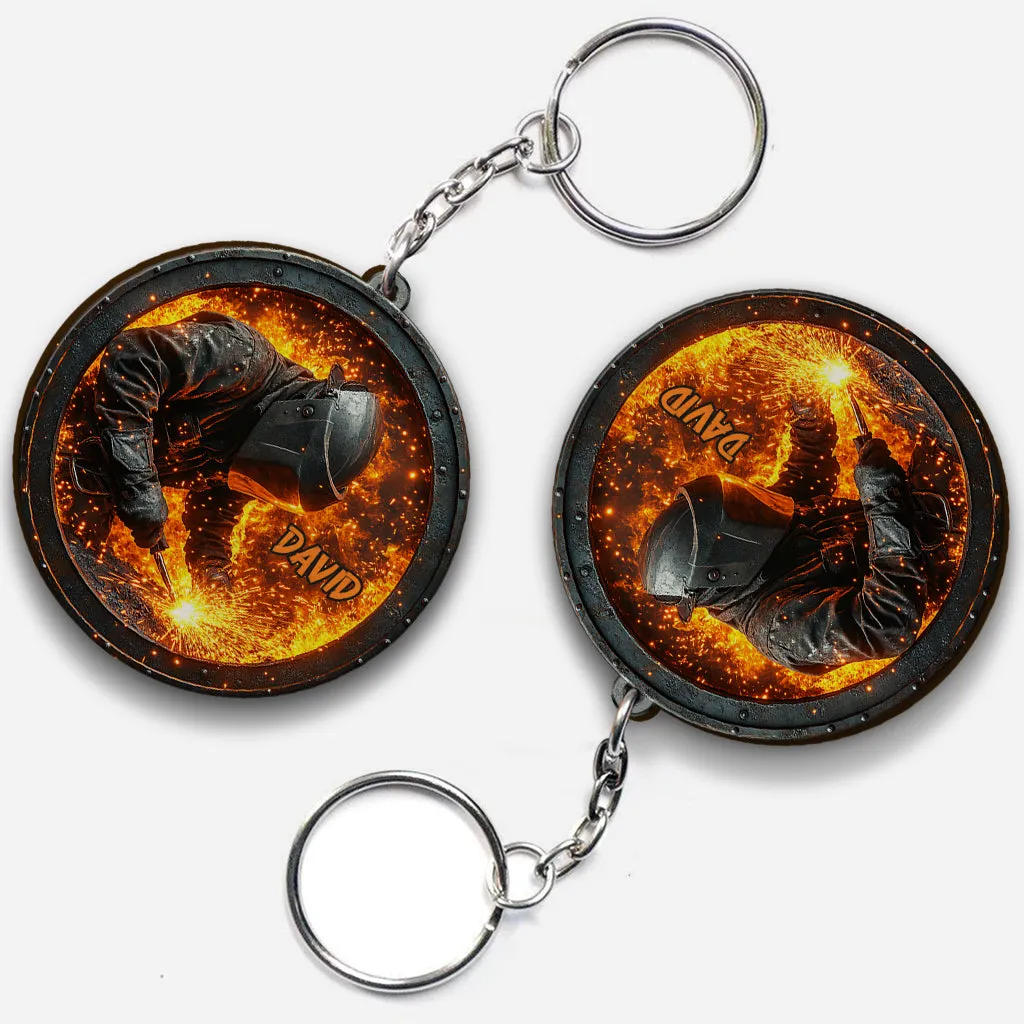 Gift For Welder Man - Personalized Welder Keychain