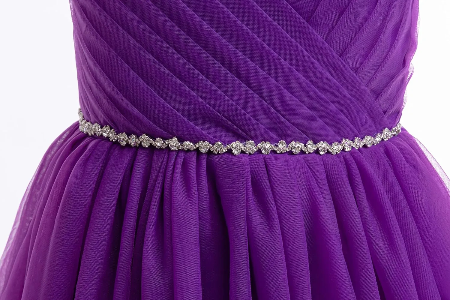 Glamulice Flower Girl Wedding Dress Tulle Long A Line Holiday Birthday Party Ball Gown Girls Formal Pageant Maxi Dresses