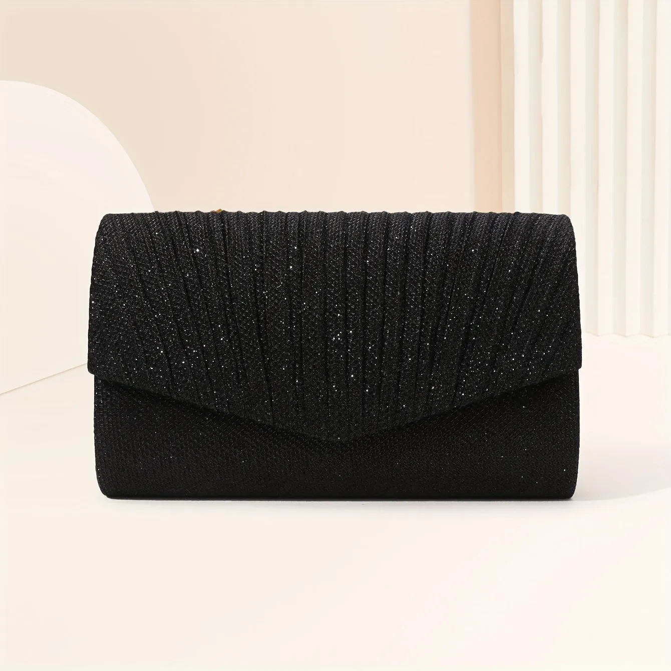 Glitter Clutch with Magnet Closure Classic Evening Bag