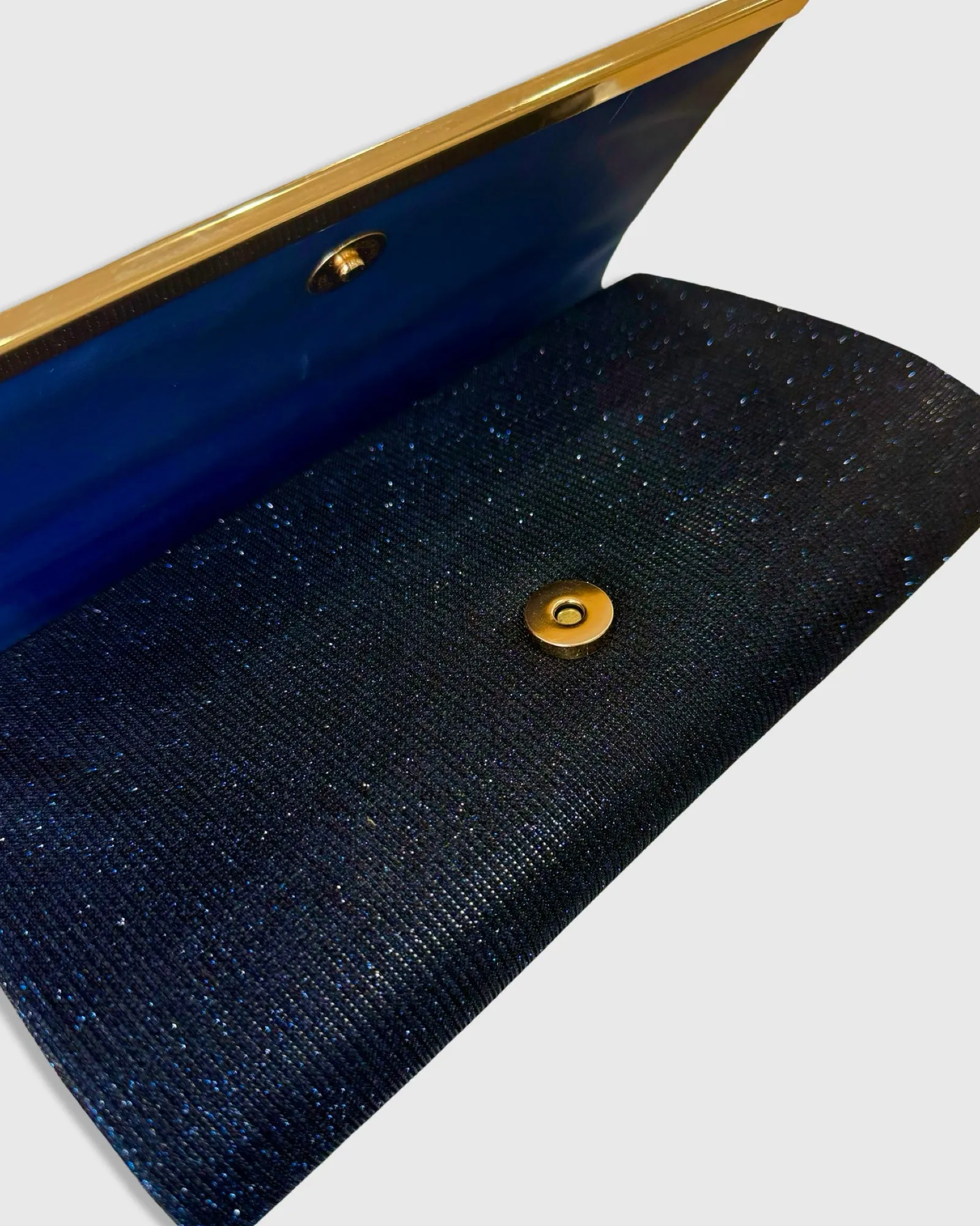 Glitter Ruched Evening Clutch
