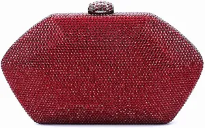 Glitter Women Rhinestone Clutch Purse Diamonds Evening Bag Crystal Shoulder Bag for Wedding Banquet Party