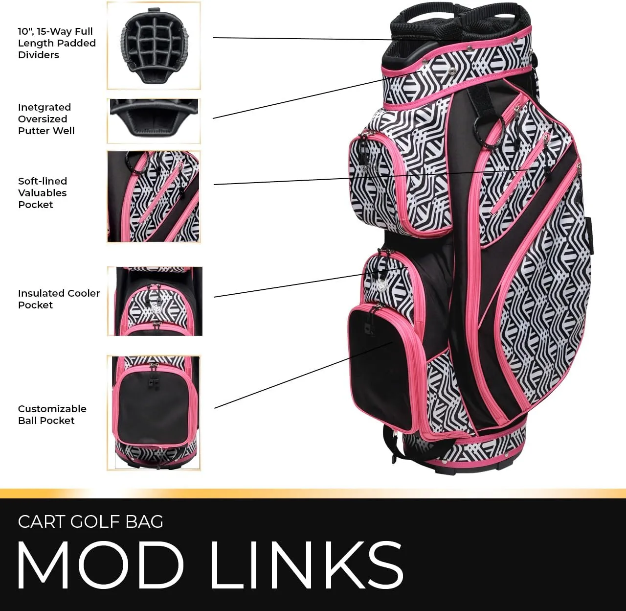 Glove It Women’s Golf Bag, Lightweight Golf Cart Bag for Ladies