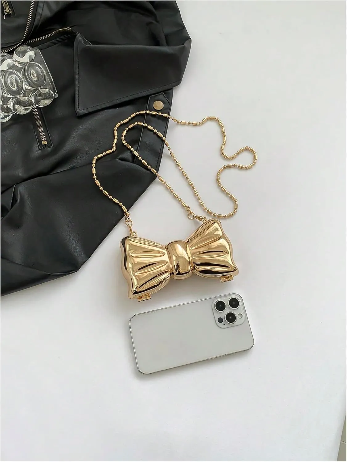 GORGLITTER Women's Bow Clutch Purse Mini Crossbody Evening Bag Wedding Party Handbag