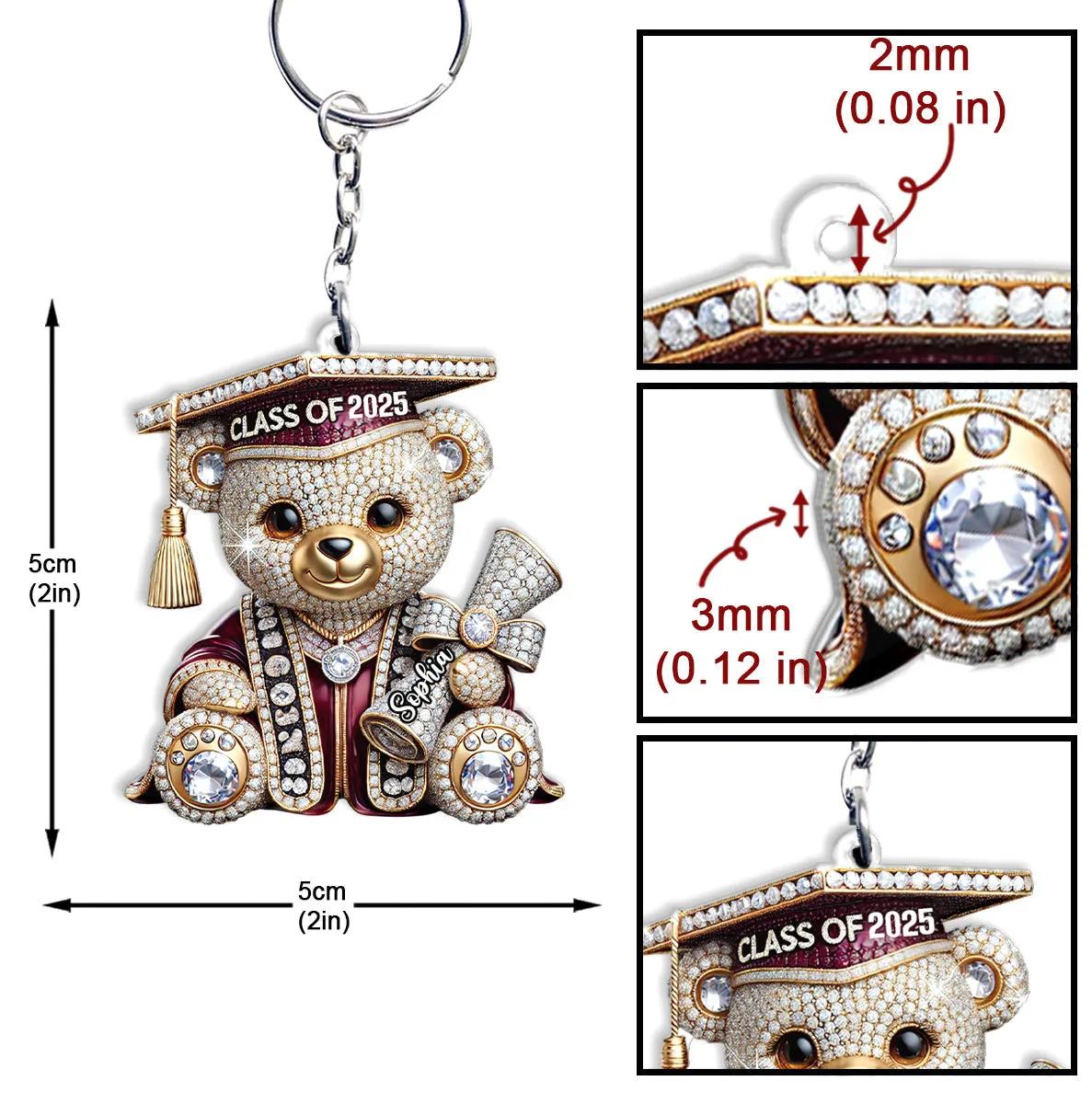 Graduation Gift - Personalized Graduation Keychain