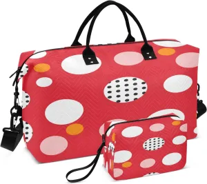 Graffiti Circle Travel Duffel Bags with Toiletry Bag and Adjustable Strap for Travel Gym Yoga