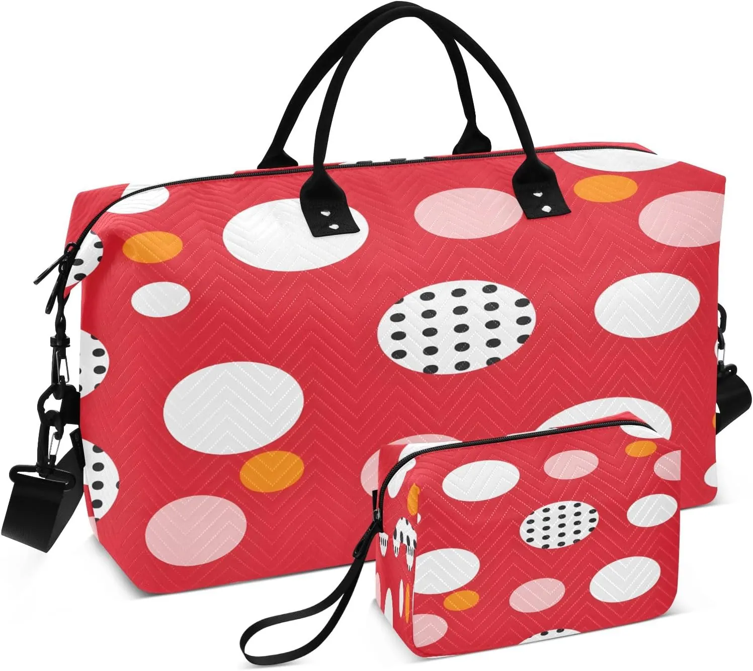 Graffiti Circle Travel Duffel Bags with Toiletry Bag and Adjustable Strap for Travel Gym Yoga