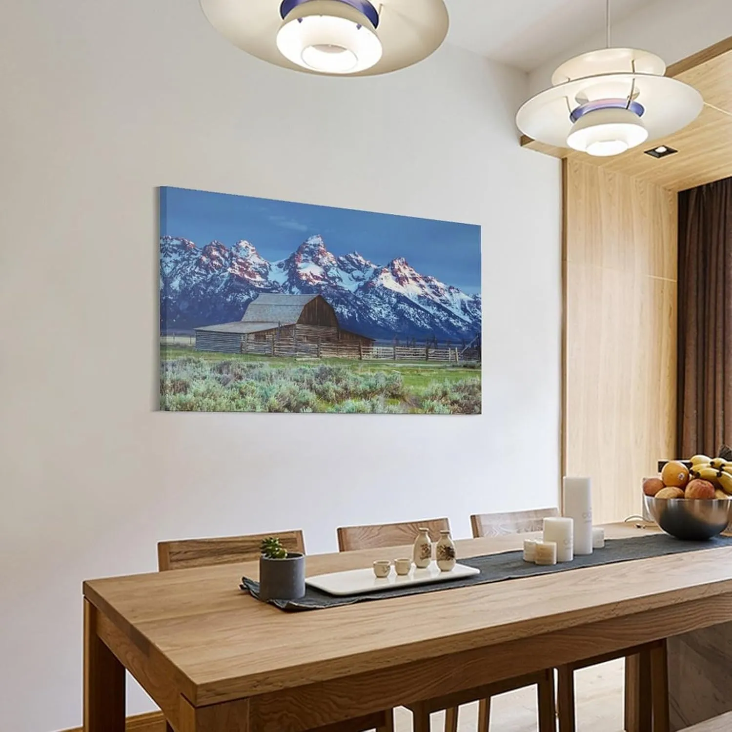 Grand Teton National Park, Jackson Hole Wyoming, Moulton Barn Natural Landscape Still Life Prints Canvas Wall Art Posters Room Aesthetics And Decor Home Modern Living Room Decor Gifts12x18inch(30x45cm