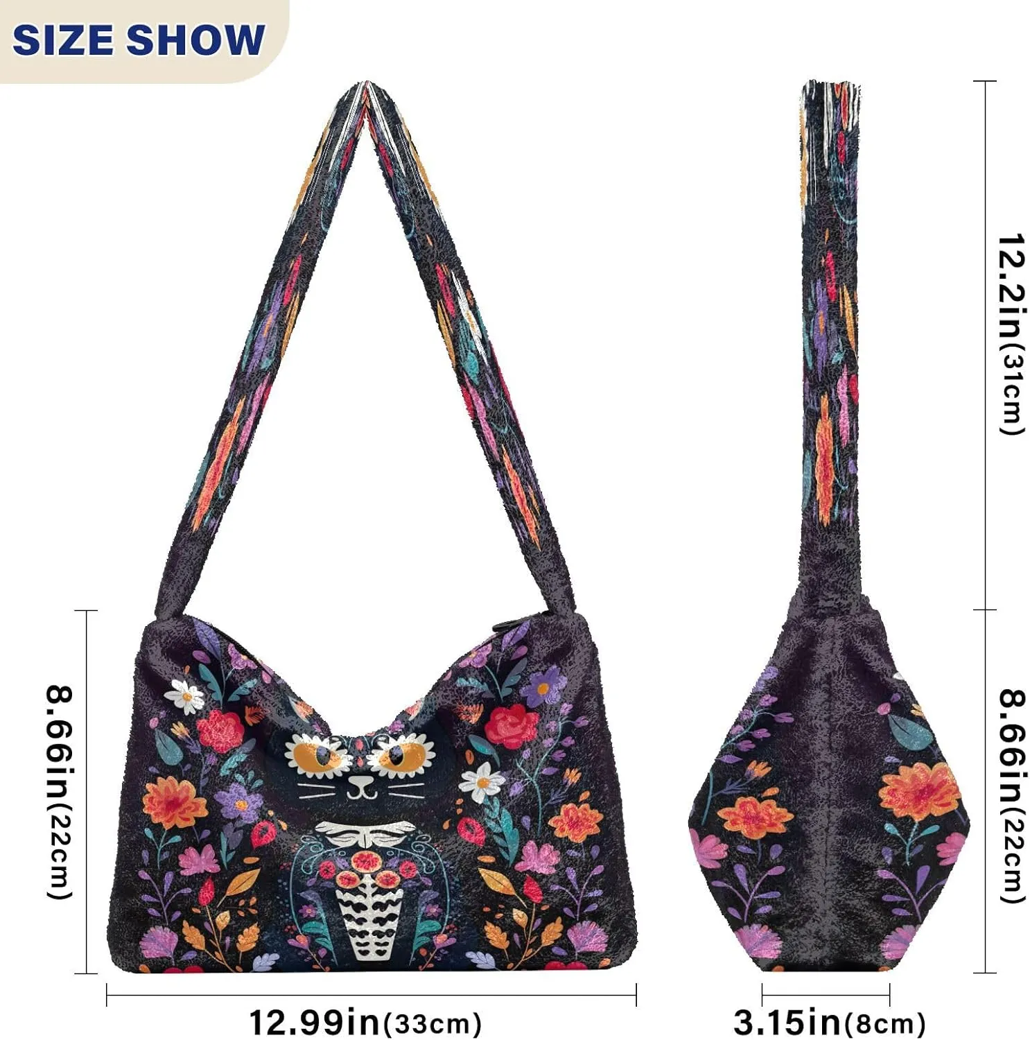 Green Leaves Modern Woman Shoulder Bag, Shoulder Tote Bag, Autumn Handbags