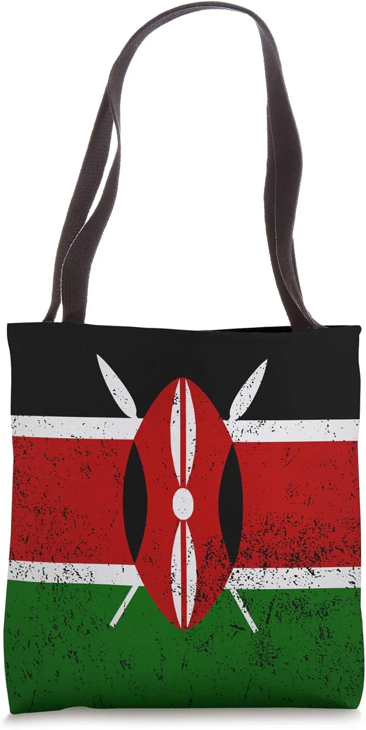 Grunge Kenya Nation Flag Vintage Swahili Kenyan Gift Tote Bag