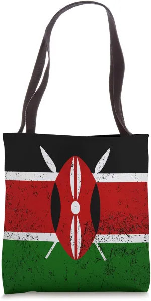 Grunge Kenya Nation Flag Vintage Swahili Kenyan Gift Tote Bag