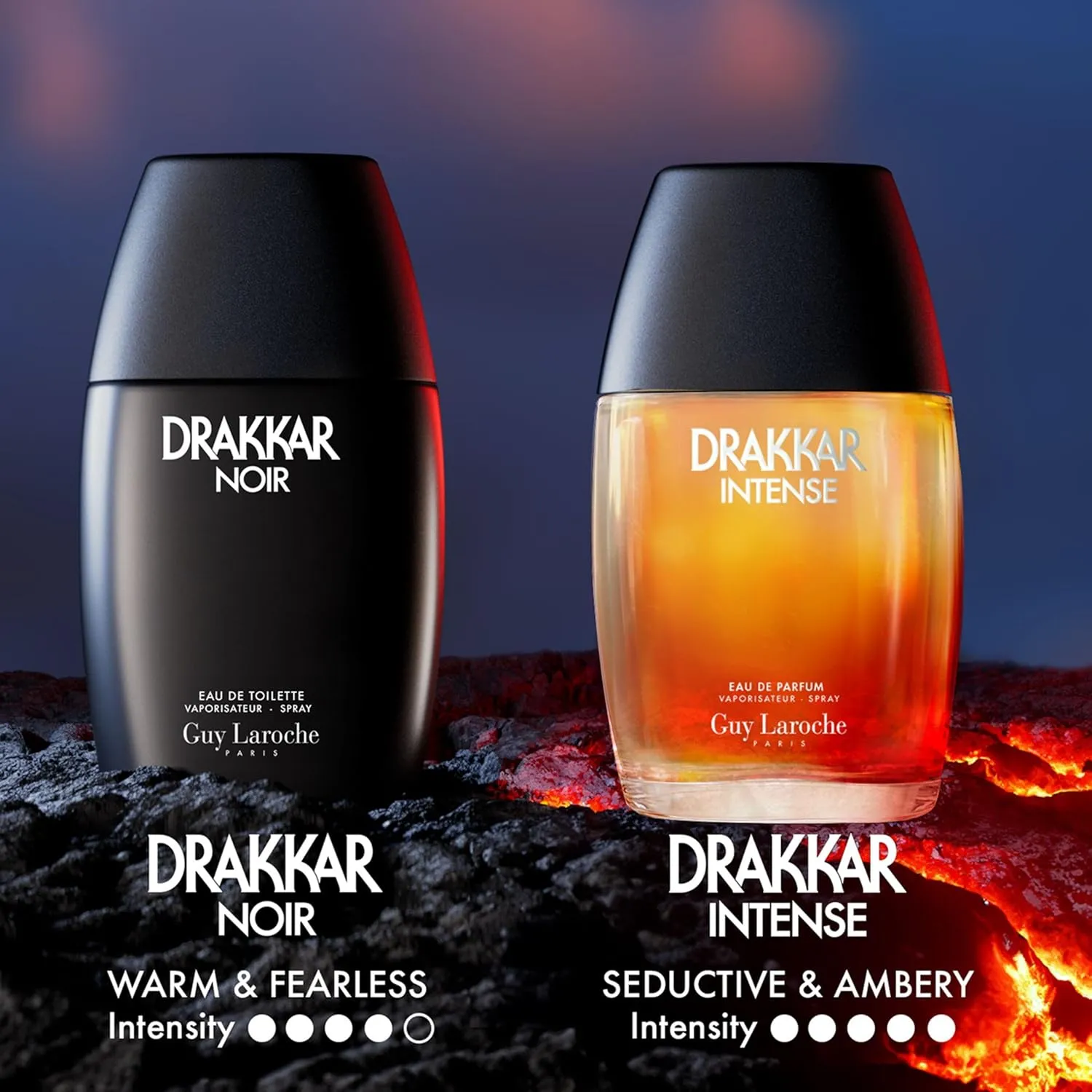 Guy Laroche Drakkar Noir Iconic Designer Fragrance - Intense & Powerful Eau de Toilette - Fougere Blend & Aromatic Spices - Long Lasting Mens Cologne - Day and Evening Scent