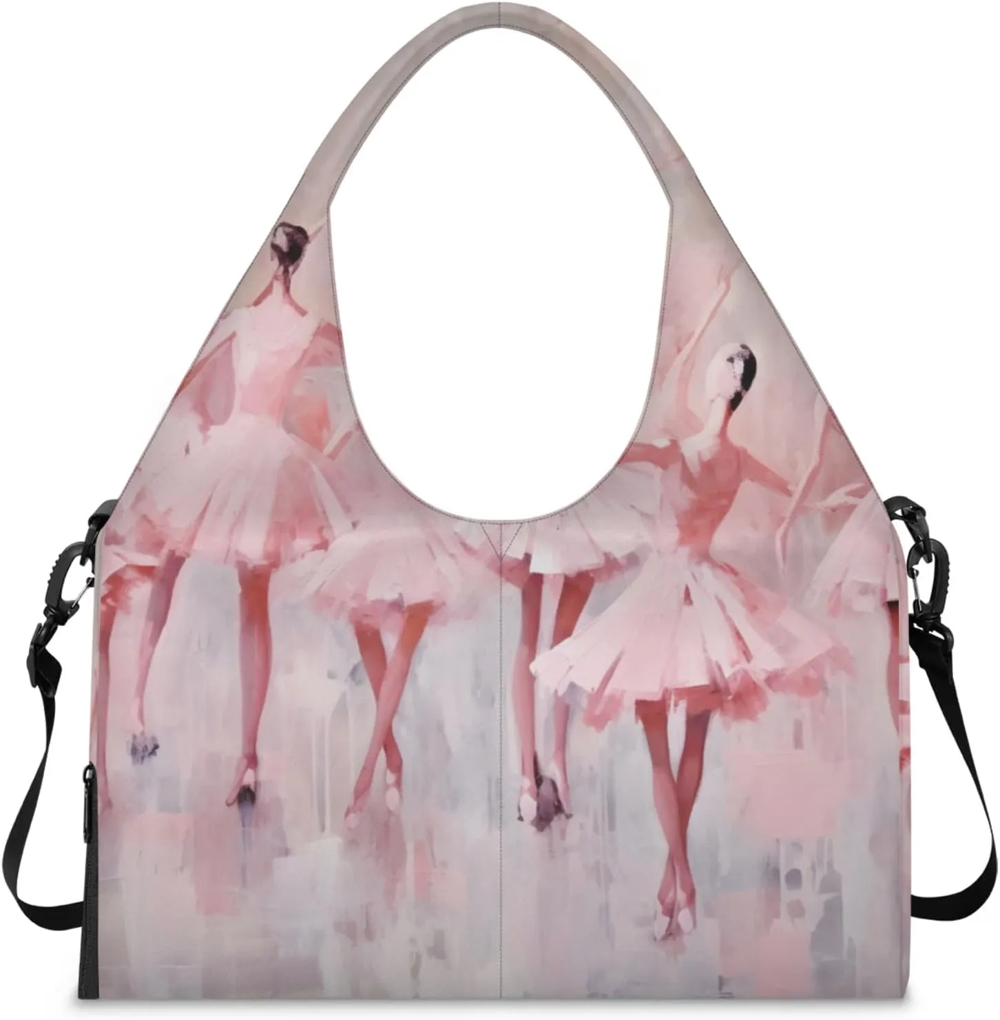 Gym Bag for Women Ballet Duffel Bag with Shoe Compartment and Yoga Mat Holder Portable Weekender Bags Travel Tote Bags