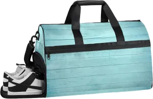 Gym Bag for Women Men Wood Texture Summer Beach Travel Duffle Bag with Shoe Compartment Waterproof Sports Tote Bags Large Overnight Weekender Bags for Travel Swimming Gym Yoga Dance